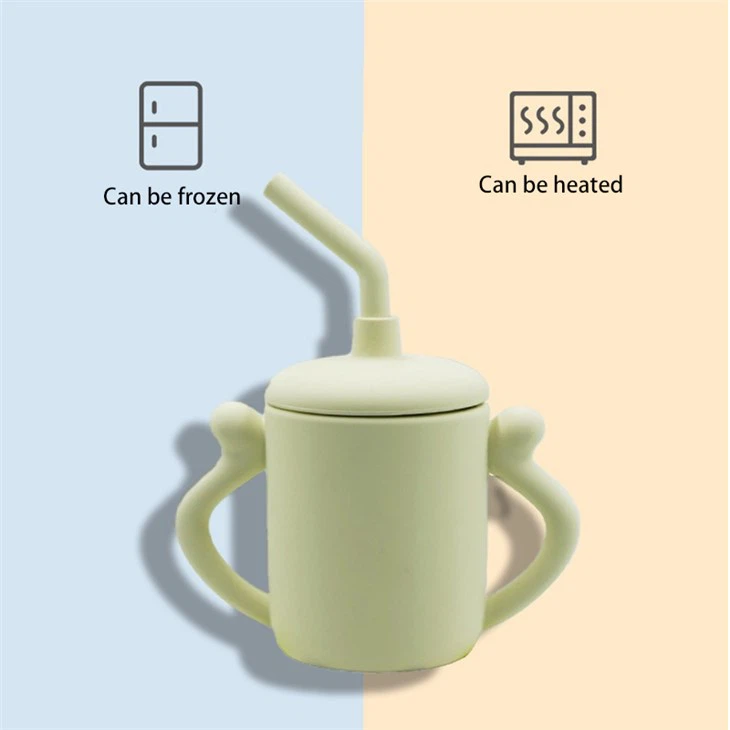 wolesale Silicone baby Cup with Straw